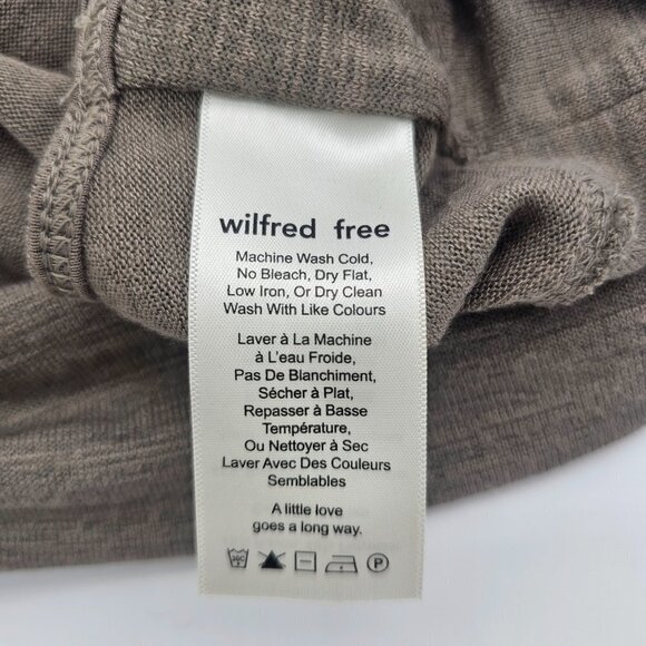 Aritzia Wilfred Free Valeria Deep V-Neck Top XS, Taupe - Picture 5 of 11